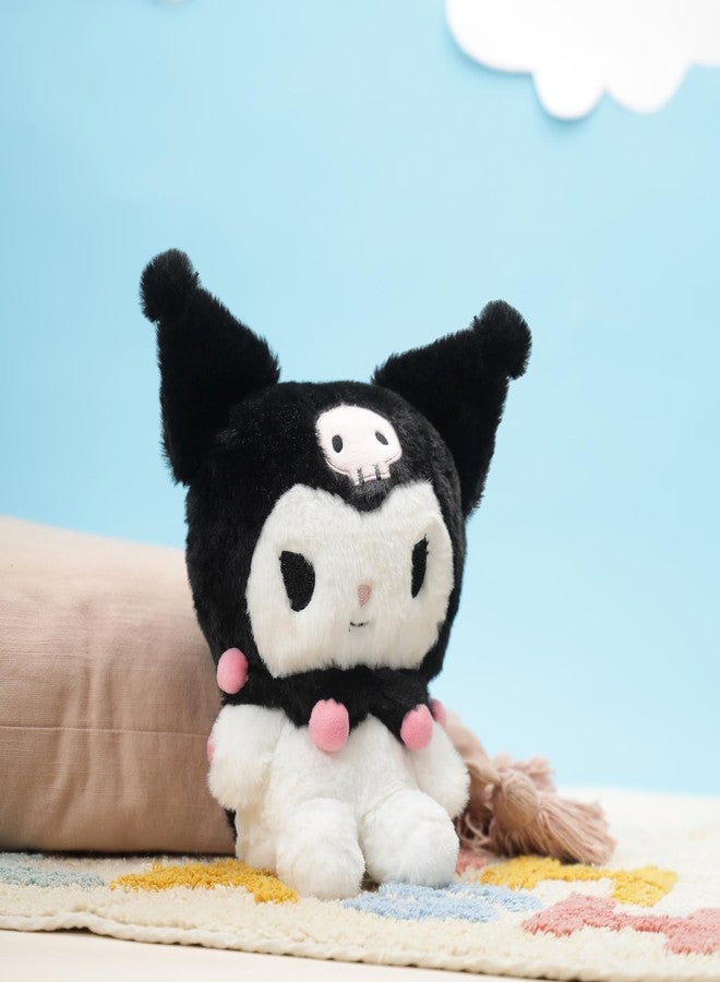 Mirada Sanrio Kuromi Soft Plush Toy - 20cm | Official Licensed Black Stuffed Doll for Kids & Girls | Cute Collectible Anime Character Plushie | Ideal Gift for Birthday, Christmas & Diwali - Image 3